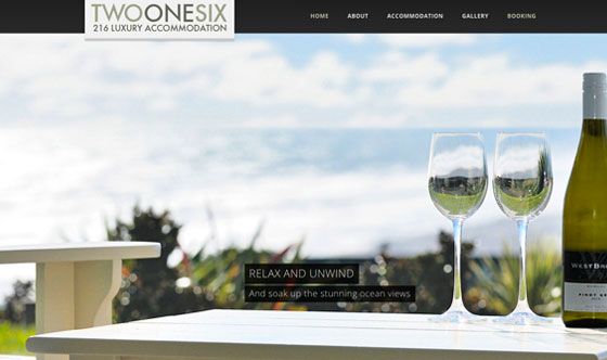 216 Luxury Accommodation Auckland web design