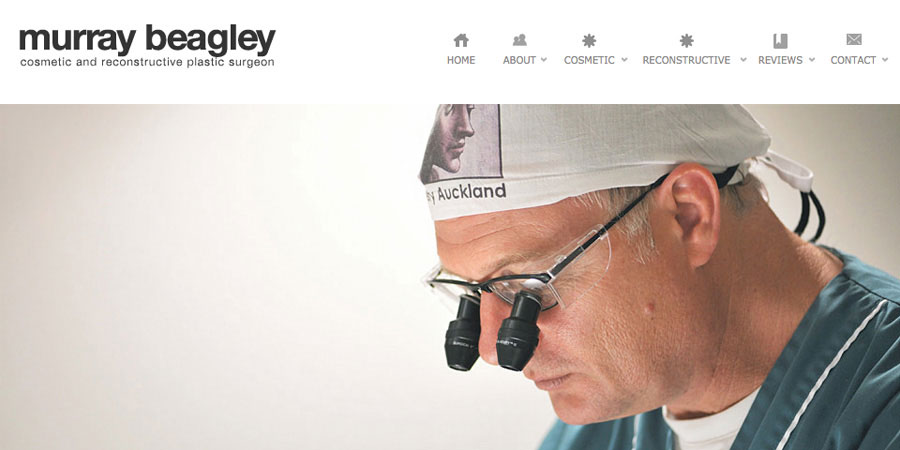 Web design Auckland Murray Beagley Plastic Surgery Auckland