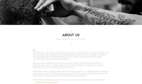 Brotherhood Urban Stylists Auckland web design