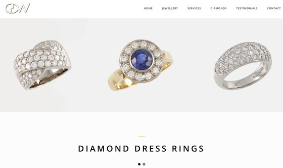 GDW Jewellery photography and web design Auckland