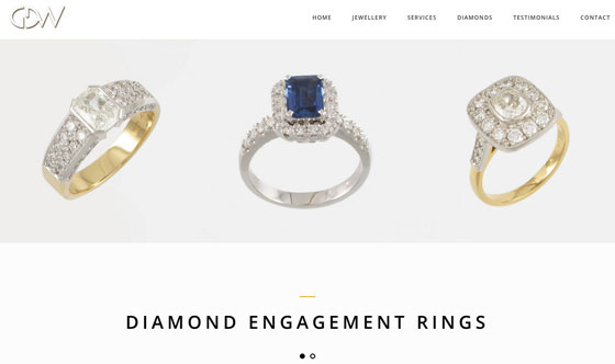 GDW Jewellery photography and web design Auckland