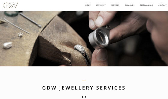 GDW Jewellery responsive Auckland web design
