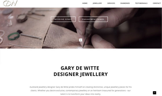 GDW Jewellery photography and web design Auckland