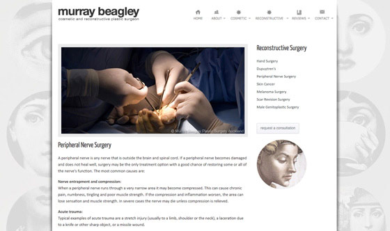 Plastic Surgery Auckland medical website design