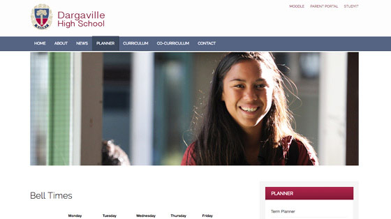 Dargaville High School education website design