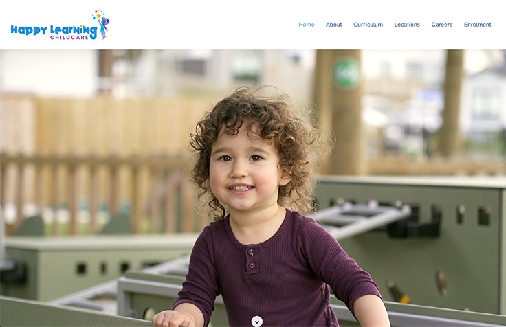 Happy Learning Childcare Web Design, Video, Photography