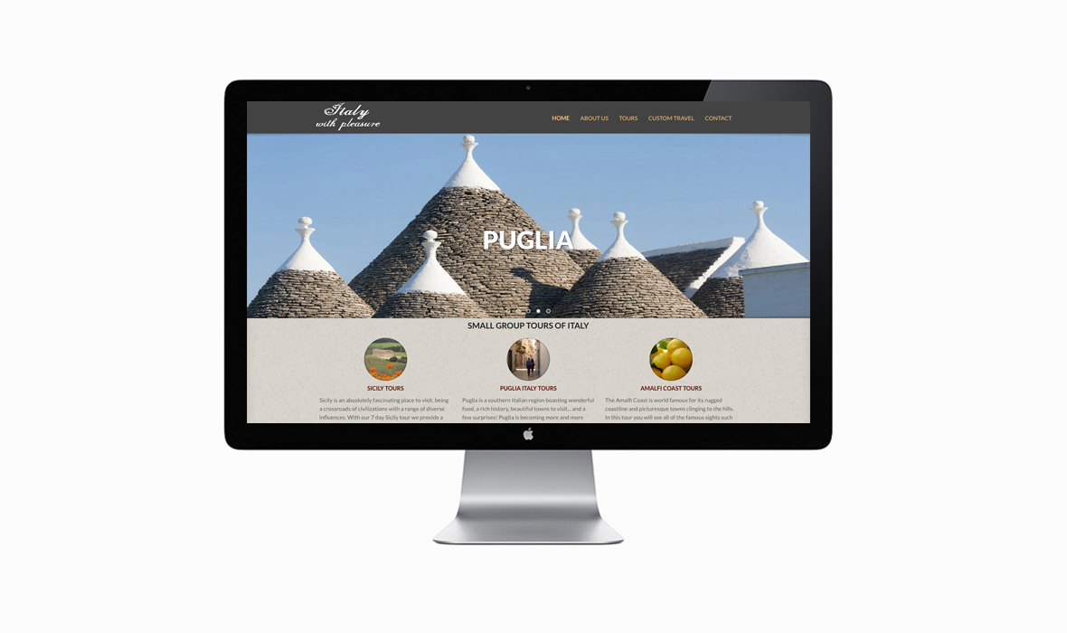 Italy tours responsive tourism web design
