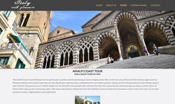 Italy tours responsive tourism web design